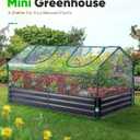 Quictent Mini Greenhouse, Portable Quick-Setup Small Tabletop Waterproof UV Protected PVC Cover Shelter for Outdoors/Indoors W/ Raised Base for Garden Plant Seed Starting, 71"x36"x36" Clear