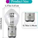 8 Pcs S2 BA20D Headlight Bulbs 12V 35/35W, Double Filaments, Compatible with Znen, Jonway, Tank and Baron, Universal Fit for 50cc 150cc 250cc Scooters