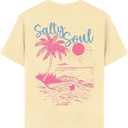 QJQ Girl's Cute Graphic T Shirts Short Sleeve Crewneck Tees Summer Trendy Preppy Tops Clothes (Beige)