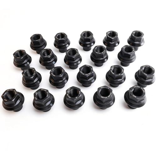 YYHHZZ 20PCS M22x1.5 Wheel Nuts,Two Piece 28mm Sleeve Flanged 33mm Hex Hub Pilot/Unimount