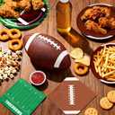Football Party Decorations Kit for 24 Guests - 99Pcs Tableware with Dinner Plates, Dessert Plates, Cups, Napkins, Tablecloth & Banner, Supplies and Favors for Birthday, Tailgate, Game Day (Football)