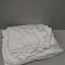 California Design Den Natural 100% Cotton Sheets Queen Size Bed Set - Soft 400 Thread Count Sateen, Queen Sheets, Deep Pockets with All Around Elastic for a Snug Fit, Durable Bedding - White