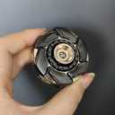 EDC Fidget Sliders Open Armor Spinning TopFidget Toys Stress Relief for Adults Magnetic Metal (Gray Gold)