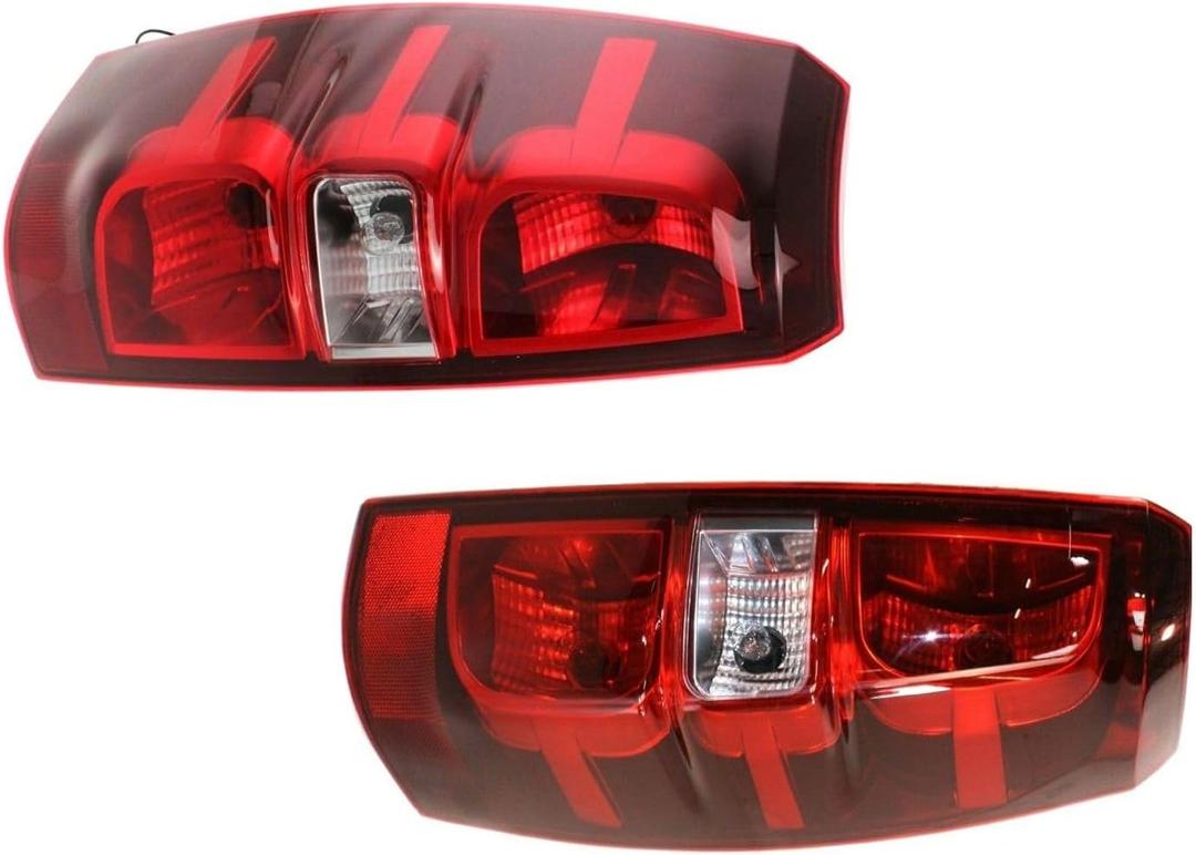 Tail Light Set of 2 Left & Right Driver & Passenger Side Taillight Taillamp Truck for Chevy for Avalanche LS/LT/LTZ-12 & Base 07-13