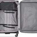 DELSEY PARIS Helium DLX Softside Expandable Luggage with Spinner Wheels, Black, Checked-Large 29 Inch