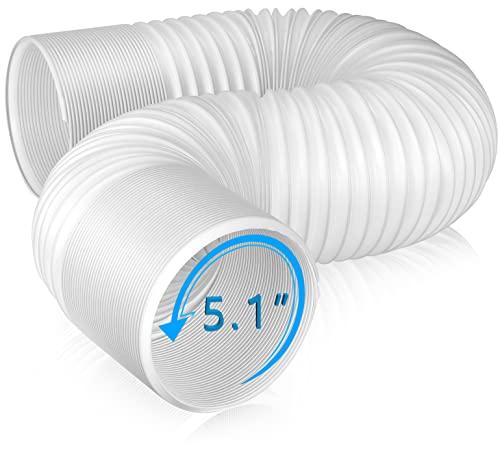 Air Conditioner Exhaust Vent Hose - 5.1" Diameter, 80" Length, Universal Counter-Clockwise Thread Air Vent Compatible with Honeywell, Whynter, Frigidaire, LG, Delonghi Toshiba, Delonghi, JHS