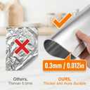2 Pack Stove Top Protector for Samsung and LG Gas Stove Range, Reusable Gas Stove Burner Liners, for Model LDG4315 LRG4115 LRG4113 LDG4313 LRGL5821 LRGL5825 LRGL5925 LSGL6335DF, 0.3MM Silver