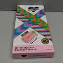 Choose Friendship Bracelet Making Kit  20 Pre-Cut Threads, Portable Loom with Storage, Makes 8 Bracelets, Craft Gift for Kids Ages 8+, Blush Pink Macaroon