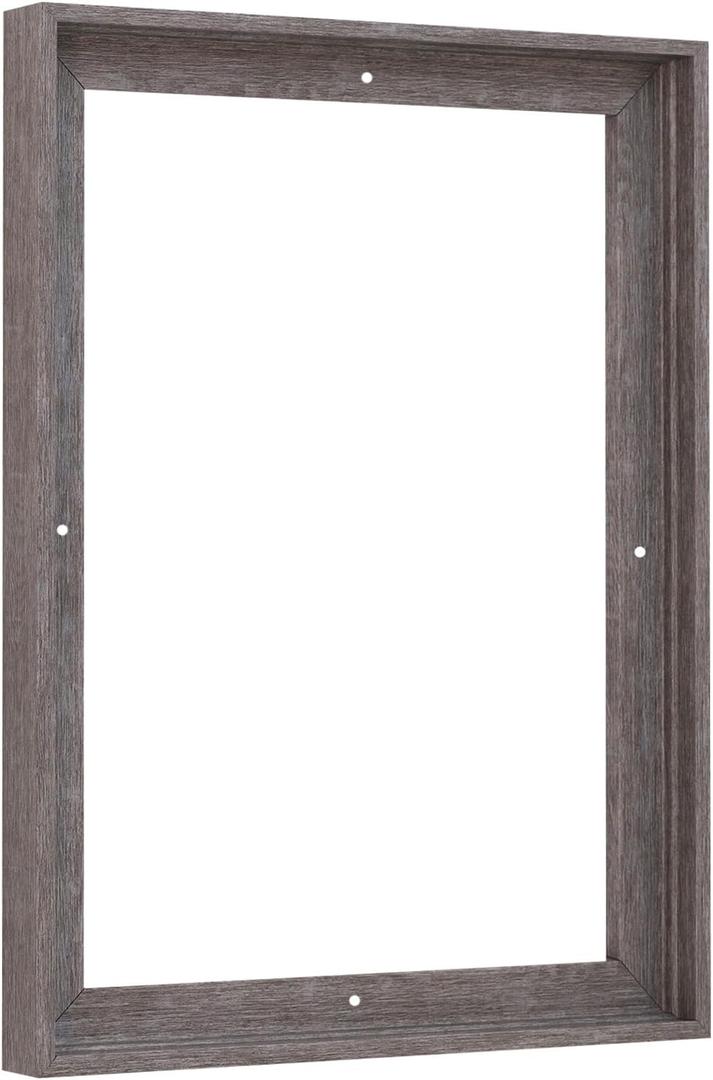 Pixy Canvas 24x30 inch Floater Frame for Canvas Paintings, Wood Panels, Canvas Panels & Stretched Canvas Boards. Floating Frame fits 5/8", 3/4" & max 7/8" Deep Artwork (Rustic Gray, 24 x 30 inch)