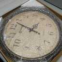 Geevon Vintage Brown Wall Clock Silent Non Ticking 18 in Quality Quartz Battery Operated Round Decorative Easy to Read for Kitchen,Office,Bedroom,Living Room Decor