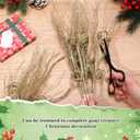 24 Pcs 16.5 Inch Christmas Tree Picks Glitter Artificial Curly Sprays Christmas Floral Stems Branches for Xmas Tree Sticks Garland Ornaments Vase Filler Decorations (Gold)