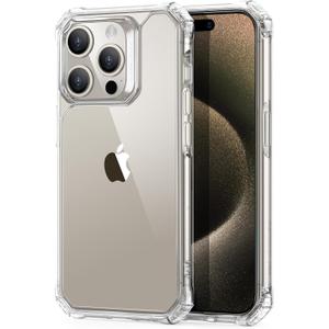 ESR for iPhone 15 Pro Max Case, Military-Grade Protection with Shock-Absorbing Corners, Scratch-Resistant and Anti-Yellowing Acrylic Back, Slim Protective Phone Case, Air-Armor Series, Clear