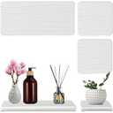 3 Pcs Water Absorbing Stone Sink Tray Fast Drying Diatomite Coasters for Kitchen & Bathroom Hand Soap Dish Toothbrush Holders Counter Bath Mat Vanity