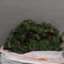 9FT PreLit Artificial Christmas Garland with Dual Color LED Lights and Timer by Remote Control and Batteries Operated, Holiday Decorations, for Indoor Door Home Stairs Fireplaces Wall