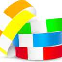 500 WristCo 5 Color Variety Pack Paper Plastic Wristbands for Events - Premium Water-Proof Tear Resistant Paper Bracelets ID Wrist Bands for Concerts Festivals Admission Party Identification