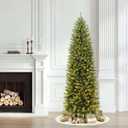 Puleo International 6.5ft Pre-Lit Fraser Fir Pencil Christmas Tree