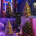 Smart Cascading Twinkle Lights for Christmas Tree, 410LED Christmas Tree Lights APP Control Music Sync, 6.6FT x 16 Lines String Lights for Indoor Outdoor Xmas Tree Decor, Warm White & Multicolor