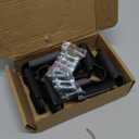 4Pcs 3 Way L Tube Connector,Black 90 Degree Pipe Clamp,Fit for 1 Inch(25.4 mm) OD Steel Pipe,Chain Link Fence Clamps, Steel End Rail Clamps,Galvanized (Bolts/Nuts Included) forDIY Rack,ShelfandCart