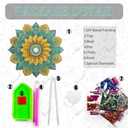 SOURMO Diamond Art Painting Hanging Kit, DIY Diamond Gem Painting Pendant, Acrylic Board Mandala Floral Wall Art