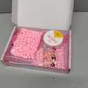 1200Pcs 6x9mm Pony Bead for Bracelet Making Kit, 5 Style Pink Colors Kandi Beads Bulk for Friendship Bracelet Kit, Hair Beads for Braids with Stretch Cord and Scissors