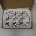 WINKING MOON 1/4 Inch (6.35mm) Shelf Pins L-Shaped Metal Support Pegs Bracket-Style Clips for Bookshelf Kitchen Cabinet Cupboard Shelves Holders, 20 PCS Nickel Plated Silver