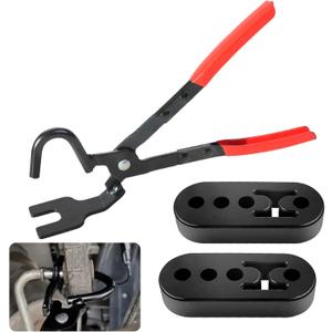 Exhaust Hanger Removal Tool Kit with 2PCS 4 Hole Exhaust Hangers,Universal Exhaust Hanger Pliers for Quick Removal Muffler Hanger,Essential Exhaust Hanger Tool Car Accessories
