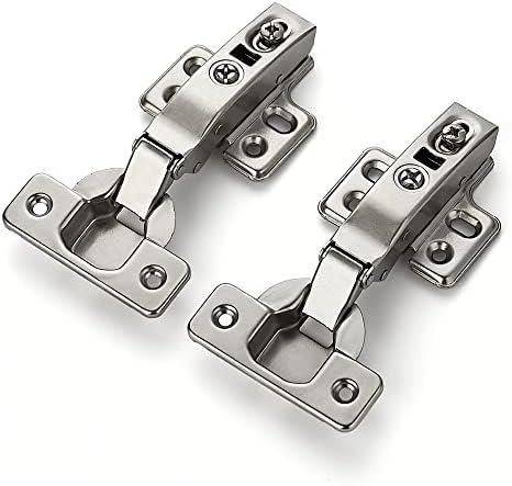 Ravinte 20 Pack 10 Pairs European Kitchen Cabinet Hinges Soft Close Full Overlay Door Heavy-Duty Frameless Adjustable Concealed Cabinet Cup Hinges