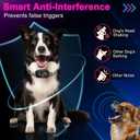 No Shock Rechargeable Dog Bark Collar with 8 Adjustable Sensitivity, Smart Anti Barking Collar with Beep and Vibration Modes for Large Medium Dogs (Black)