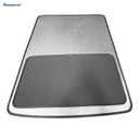 Front and Rear Sunshades (2pcs) 2-in1 Single Layer Design Glass Roof Sunshade Mesh Covers w/ Coated UV-Reflective Layer for Rivian R1S 2022+