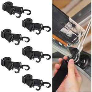 6 Pcs Christmas Garage Door Banner Clamps Garage Buddy Christmas Door Cover Banner Clips 23.62 Inch Large Installation Hanging Kit Hook Tool Mural Clip for Xmas Home Party Decorations