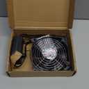 12V 120mmx25mm 4.72inch Small Dual Ball Bearing Window Fan IP44 Moisture-Proof PC Case Fans with Adjustable Speed Controller 3V-12V 1000-3000RPM for Compact Spaces