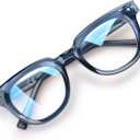 OPTOFENDY Oversized Blue Light Blocking Glasses for Women, Anti Eyestrain & UV Protection Square Computer Eyeglasses