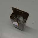 JIW Self Closing Door Hinges 4 Inch, 2 Pack Spring Loaded Door Hinge with 5/8'' Radius Corners, Adjustable Tension for Garage, Front and Back Door, UL Listed, Brushed Nickel