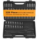 ENERTWIST 228 Pcs Screwdriver Bit Set, CR-V 1/4" Hex Shank Includes Rare Security Bits, Nut Drivers, and Magnetic Bit Holder, Ultimate Driver Set with Sturdy Tool Box