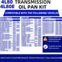 Transmission Oil Pan Kit w/Filter & Rubber Seal for Chevy Silverado Suburban Tahoe Cadillac, 4L80E 4L80 Transmission, Includes Gasket & OE 24204277 24208847 24210468, Replaces 24204278 265-810