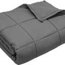 Weighted Blanket for Adults (15 lbs, 48"  72", Grey) Twin Size Heavy Blanket for 140-160lbs, Breathable Weighted Throw Blanket with Glass Beads for All Season, Washable