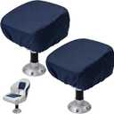 8 x Folding Boat Seat Cover Waterproof 210D Heavy Duty Weather Resistant Material Trailerable Fishing Chair Covers 20W x 18D x 14H inch (2, Blue)