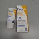 CeraVe 100% Mineral Sunscreen SPF 50, Face sunscreen With Zinc Oxide & Titanium Dioxide, Hyaluronic Acid + Niacinamide + Ceramides, Oil Free, Travel Size 2.5 oz