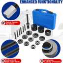 NYXOVA 19pcs Front Wheel Drive Bearing Removal Installation Service Tool Kit, Wheel Bearing Removal Kit, Bearing Removal Install Adapter Puller Pulley Service Tool Kit