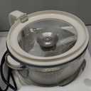 COOK WITH COLOR 3L Glass Mini Low Carb Rice Cooker  Holds 2 Cups Raw/Makes 6 Cups Cooked with Auto Lift Filter Basket, Hotpot & Steamer for Rice, Grains, Digital Panel with Keep Warm, Cream