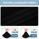 Smiry Stretch Jacquard Seat Covers for Dining Room Chairs Set of 4, Removable Washable Chair Seat Protector Slipcovers, No Rear Covers, Black