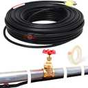 6ft Pipe Freeze Protection Heat Tape Constant Wattage 7w/ft, Energy-Efficient with Thermostat, Safe for Metal & Plastic Pipes, -40F Performance