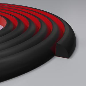 3/4 Inch Flexible Quarter Round Molding, Peel and Stick Rubber Floor Trim, Quarter Round Trim with 3m Tape, Self-Adhesive Bathtub Trim Molding