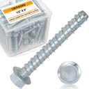 Hicarer 120 Pack 1/2 x 4 Inch Concrete Screws Galvanized for Anchoring