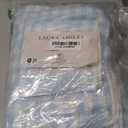 Laura Ashley - Bath Towels, Absorbent & Fade Resistant Cotton Towels, Dorm Essentials (Ginny Blue, 3-Piece)