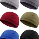 Syhood 6 Pieces Men Skull Caps Cotton Beanies Sleep Hats Multifunctional Helmet Liner Cap for Men and Women (One Size, Vintage Colors)