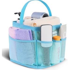 EUDELE Mesh Shower Caddy Portable, 8-Pocket Large Capacity, Quick Dry, Easy Clean, Ideal for Beach, Swimming, Gym, Travel