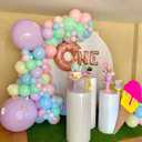 Pastel Donut Balloon Arch Garland Kit,159Pcs Macaron Color Rainbow Balloons Ice Cream Foil Balloons for Girls Donut Grow Up Sweet One Candyland 67 Birthday Party Baby Shower Two Sweet Decorations