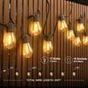 addlon 50FT LED Outdoor String Lights with Edison Shatterproof Bulbs, Weatherproof Strand, Commercial Grade Patio Lights, Decorative for Garden or Patio, Black