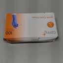 Caring Nitrile Exam Gloves, Blue, Powder-Free, Disposable Gloves for Medical Care, First Aid, Cleaning, Food Prep, Large, Pack of 100